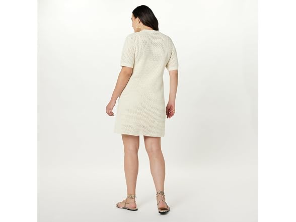 The Drop Women (2X) Melia Dress Whisper White