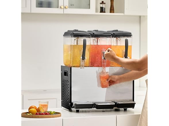 Commercial Beverage Dispenser, 3 Tanks 12 L