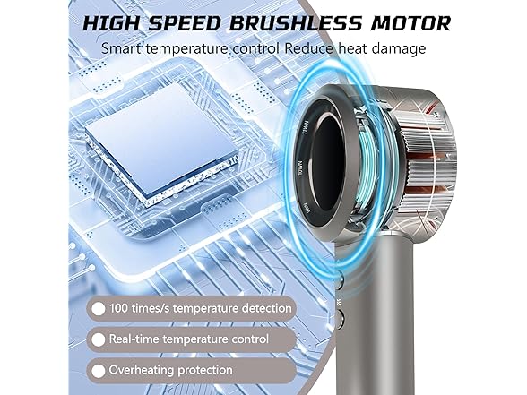 Grey 110,000 RPM Hair Dryer