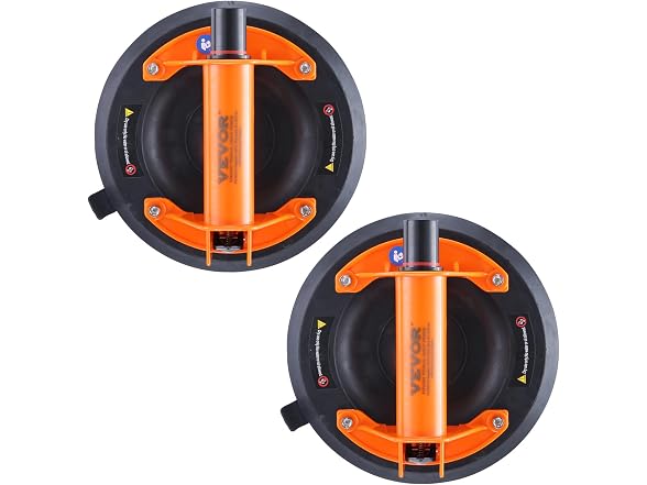 Glass Suction Cup, 8" 2 Pack 615 lbs Load