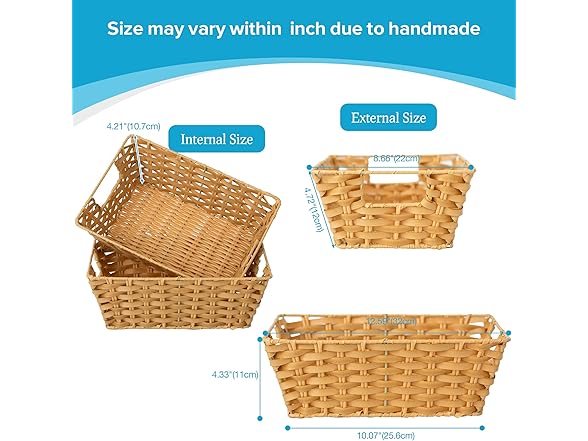 Sukkiri Wicker Storage Basket with Handles