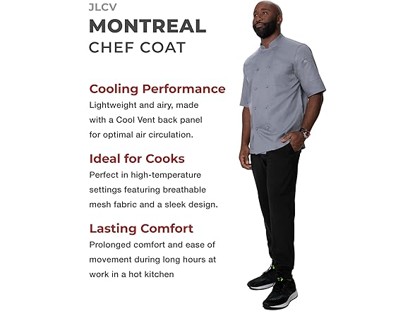 Chef Works Men's Montreal Cool Vent, (L)