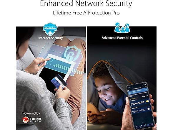 ASUS RT-AXE7800 Tri-Band WiFi 6E (802.11ax) Router, 6GHz Band, ASUS Safe Browsing, Upgraded Network Security, Instant Guard, Built-in VPN Features, Parental Controls, 2.5G Port, AiMesh Support (Open Box)