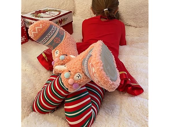 Totes Kids (7-8) Llama Slippers