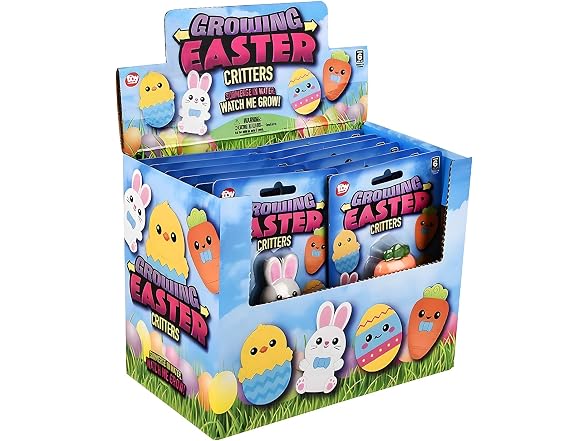 Easter Growing Characters, 12-Count Display