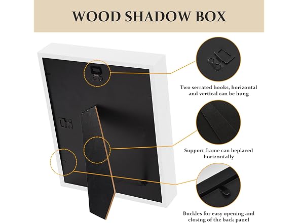 Shadow Box Frame 8x10 - 3 Pack Wood