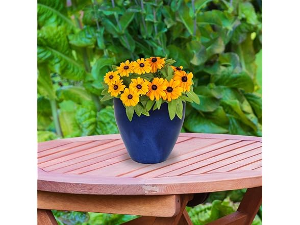 Sunnydaze Round Resort Ceramic Planter - Set of 2
