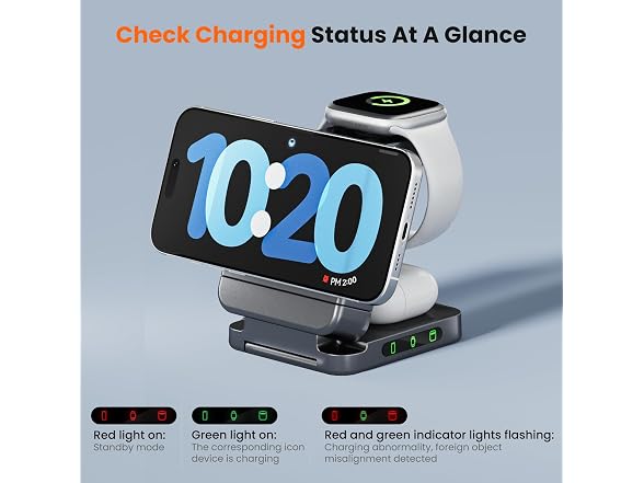 FREEFISH 3 in 1 Wireless Charging Station