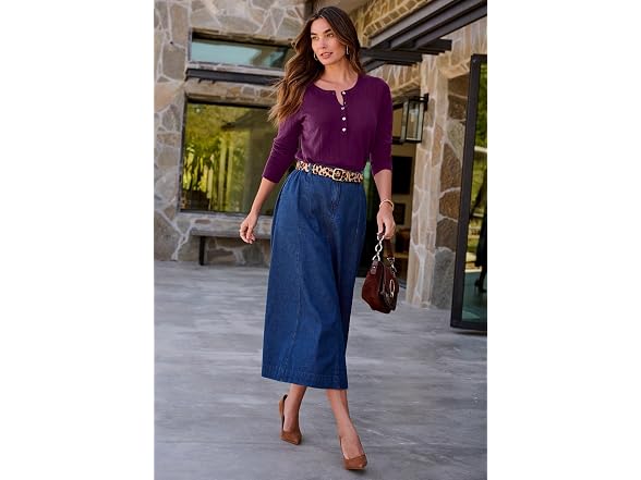 Roaman's Women (12 Plus Tall) 24/7 Stretch Skirt