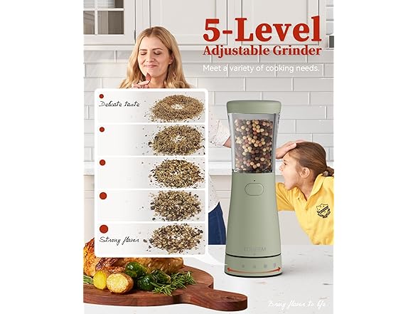 Electric Salt and Pepper Grinder Set