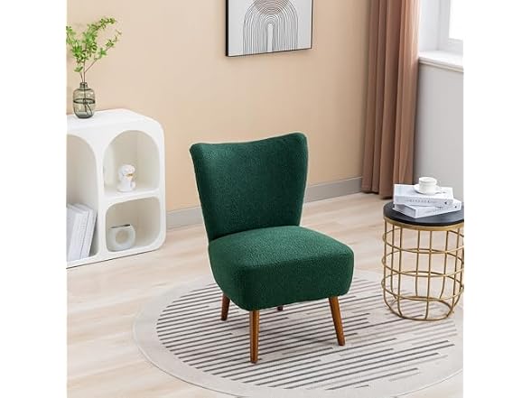 Nuoya Armless Accent Chair Wood Green