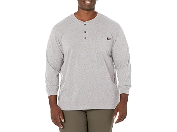Dickies Men's Henley Grey (M)