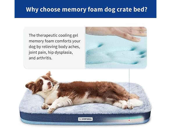 ERPIMA Dog Bed Mat Dog Crate Pad Mattress Reversible