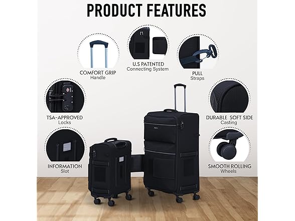 TACH LITE Samba Softside 3Pc Luggage Set 20", 24", 28"