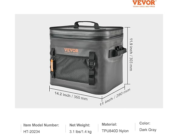 Soft Cooler Bag, 24 Cans Soft Sided Cooler Bag