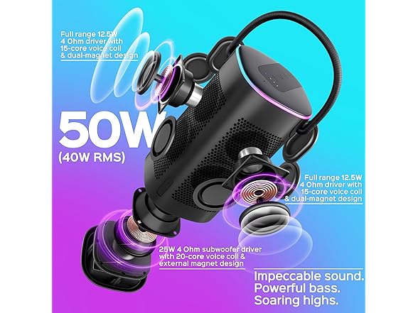 (NEW) TREBLAB Portable Bluetooth Speaker