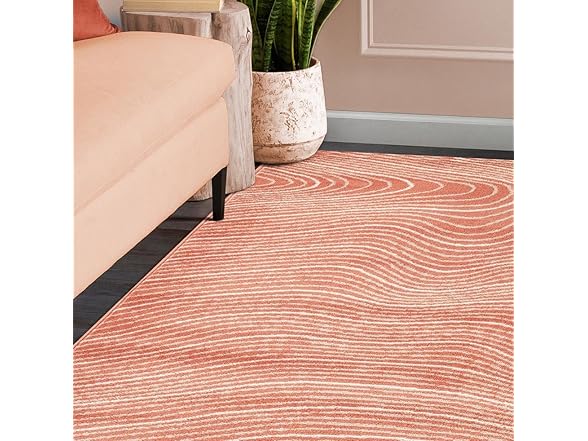 Superior 7'x9' Modern Abstract Wood Grain Indoor Rug