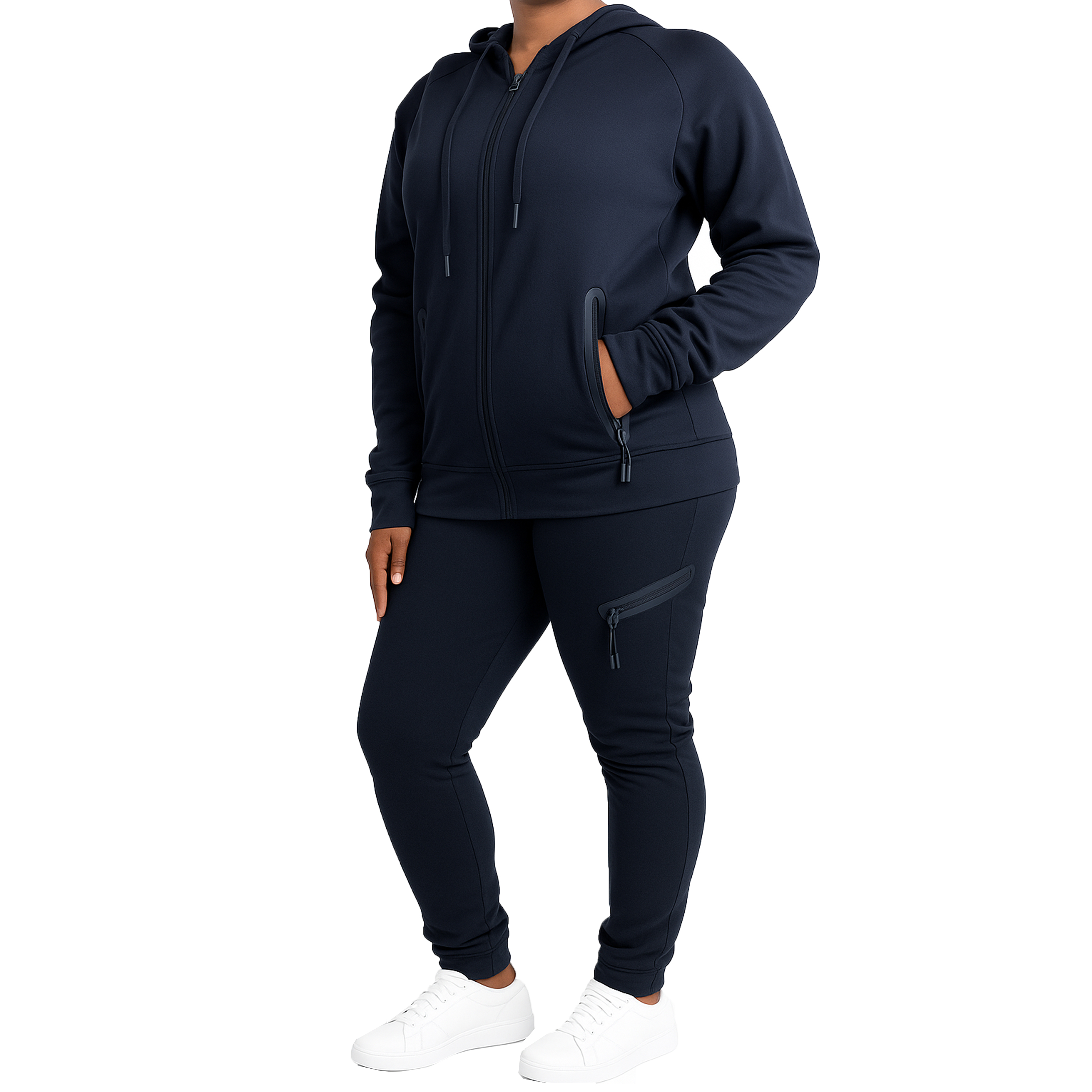 Women's Tech Fleece Hoodie & Jogger Set - Gallery 27