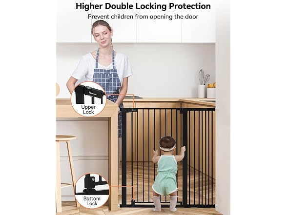COMOMY 42" Tall x 43.3" Wide Baby Gate
