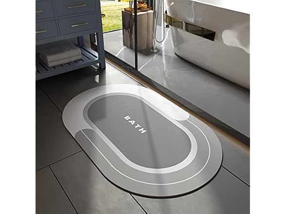 MontVoo Bath Mat - Non Slip, Quick Dry Stain