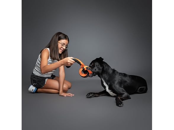 NOAH & PAW Luxury Dog Toy, Dog Rope Toy- Tug Ring, Black