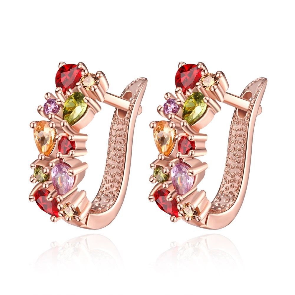 14K Rose Gold Plated Huggie Earring - Gallery 4