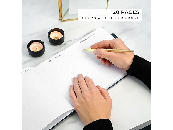 Funeral Guest Book for Memorial Service
