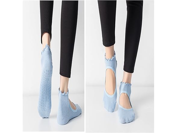 ANIDL Frilly Yoga Socks Non Slip