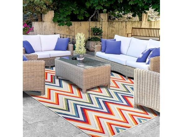 Superior Indoor/Outdoor Zig-Zag Rug