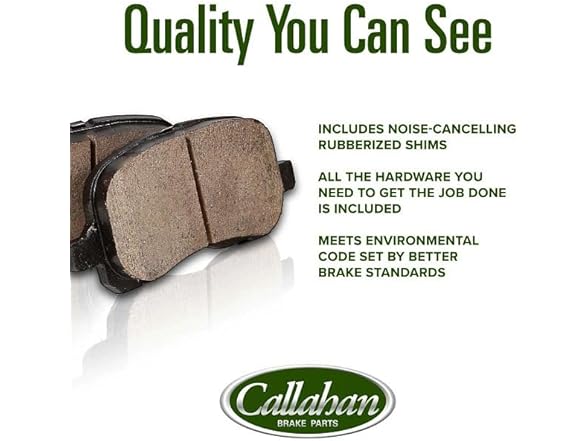 Callahan BRAKE PARTS Rear Brake Kit