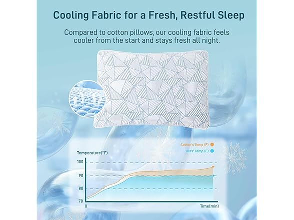 Sylvaris Memory Foam Pillows 2 Pack Queen