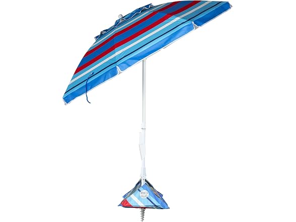 Rio Brands 6.5' Tilt Portable Beach Umbrella