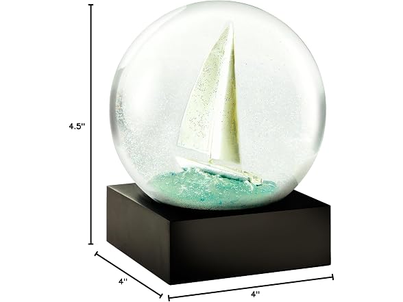 CoolSnowGlobes Sailboat Cool Snow Globe