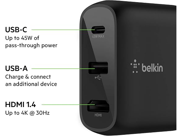 Belkin 45W PD Charger Dock with USB-A, USB-C & HDMI