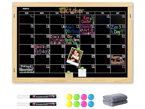 Chezerra Double-Sided Magnetic Chalkboard