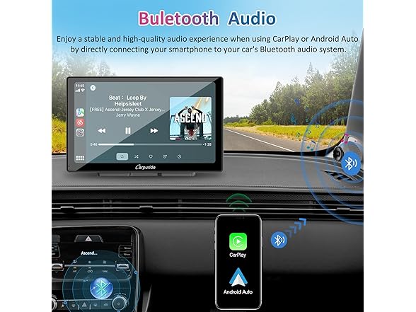 9" Wireless CarPlay Screen w/ Dash Cam