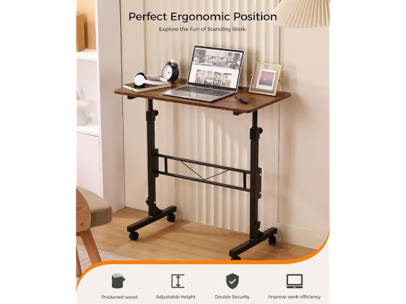 KLSMYHOKI Mobile Standing Desk Wheels