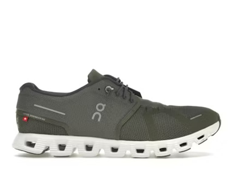 On Running Cloud 5 Men's Shoes Olive/White Size 10
