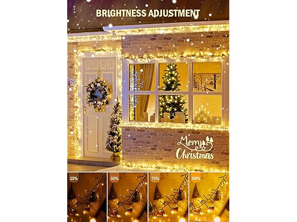 Brightown Cluster-Lights-Christmas-Tree-Lights-Outdoor, 1000 LED 50 Ft
