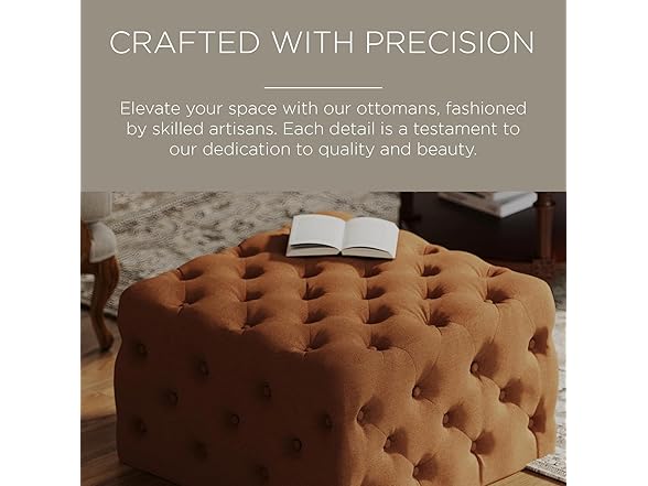 Maven Lane Henry Large Square Ottoman