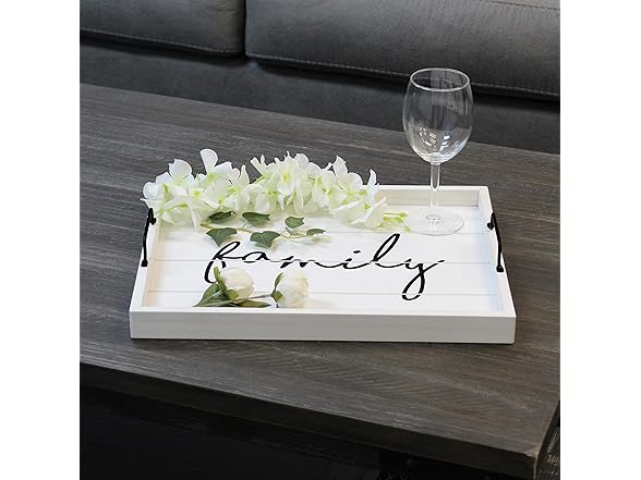 Elegant Wood Serving Tray 15.5x12