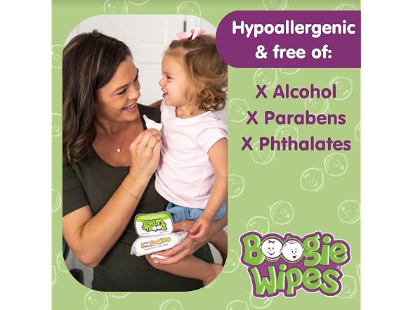 Boogie Saline Nose Wipes for Babies and Kids 360