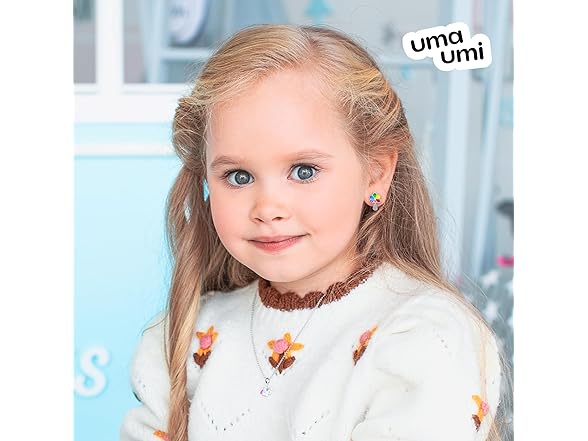 Silver Daisy Colored Stud Earrings