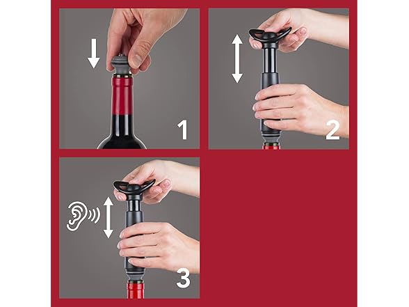Vacu Vin Concerto Wine Pump - Black, Pl