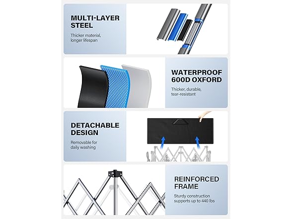 everyfun 440lb Heavy Duty Wagon Black