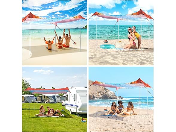 BEW Beach Canopy Sun Shade Sail
