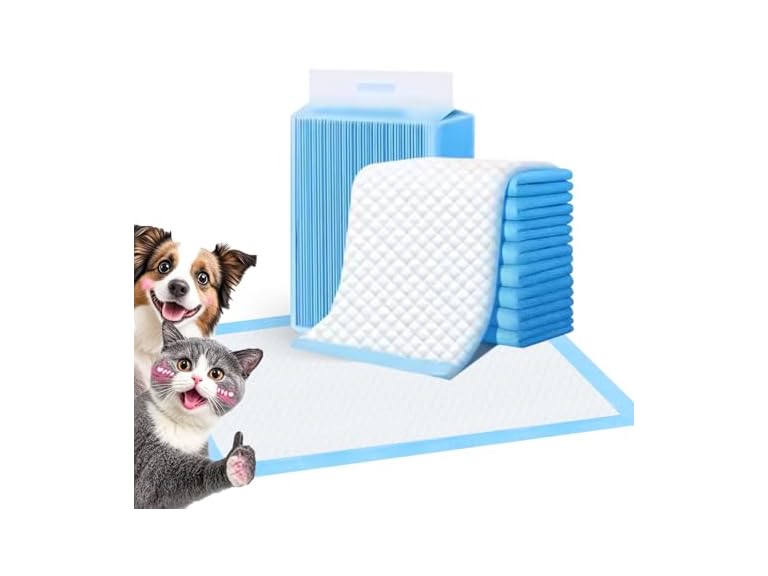 FluffyDream Super Absorbent Waterproof Dog and Puppy Pet Training Pad, Housebreaking Pet Pad,Blue (23.6"X23.6"(40 Pcs)+22"x22"(50 Pcs))