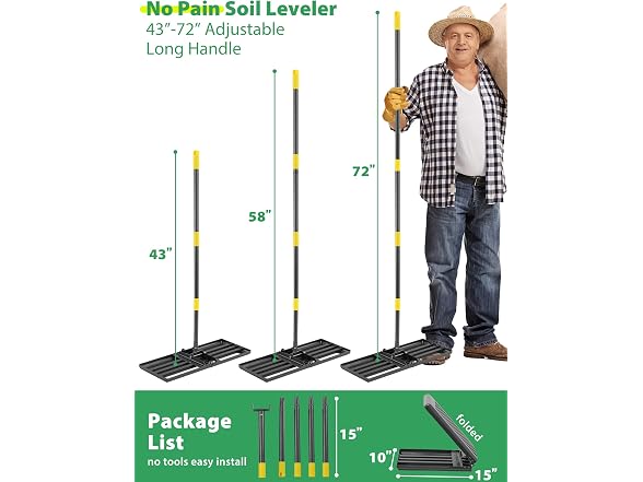 Feblomst 17" x 10" Lawn Leveling Rake