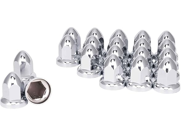 the RAW 60 PCS Chrome Lug Nut Covers for 33 mm