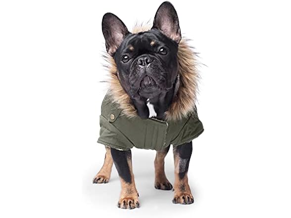 Canada Pooch Army Parka, Size 24 W, Green, D